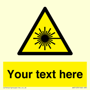 Custom Laser Hazard Sign